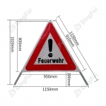 Reflective Tripod Warning Sign - Foldable Tripod Warning Sign